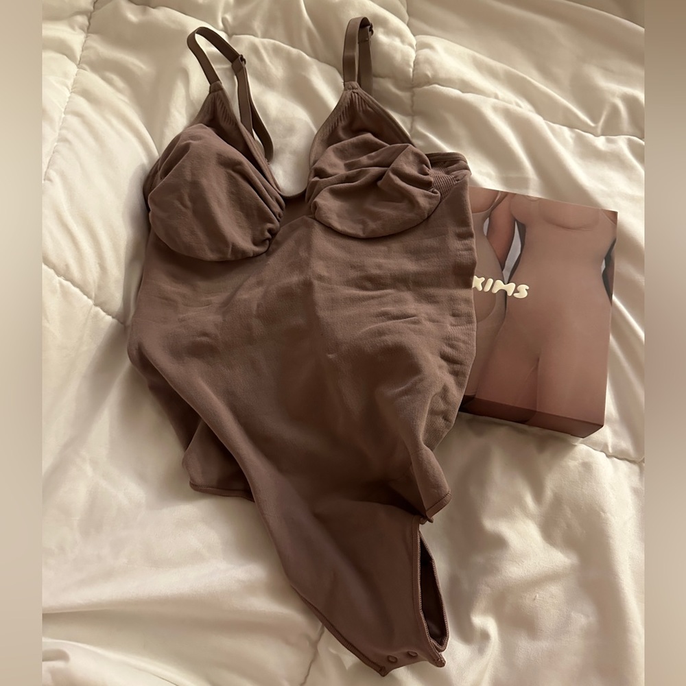 SKIMS Umber Sculpting Thong Bodysuit